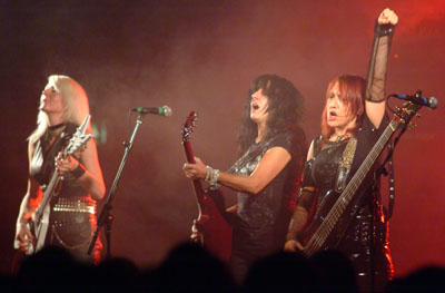 Girlschool, photo by Noel Buckley